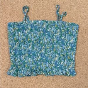 American Eagle Outfitters Blue and Green Textured Top new without tag